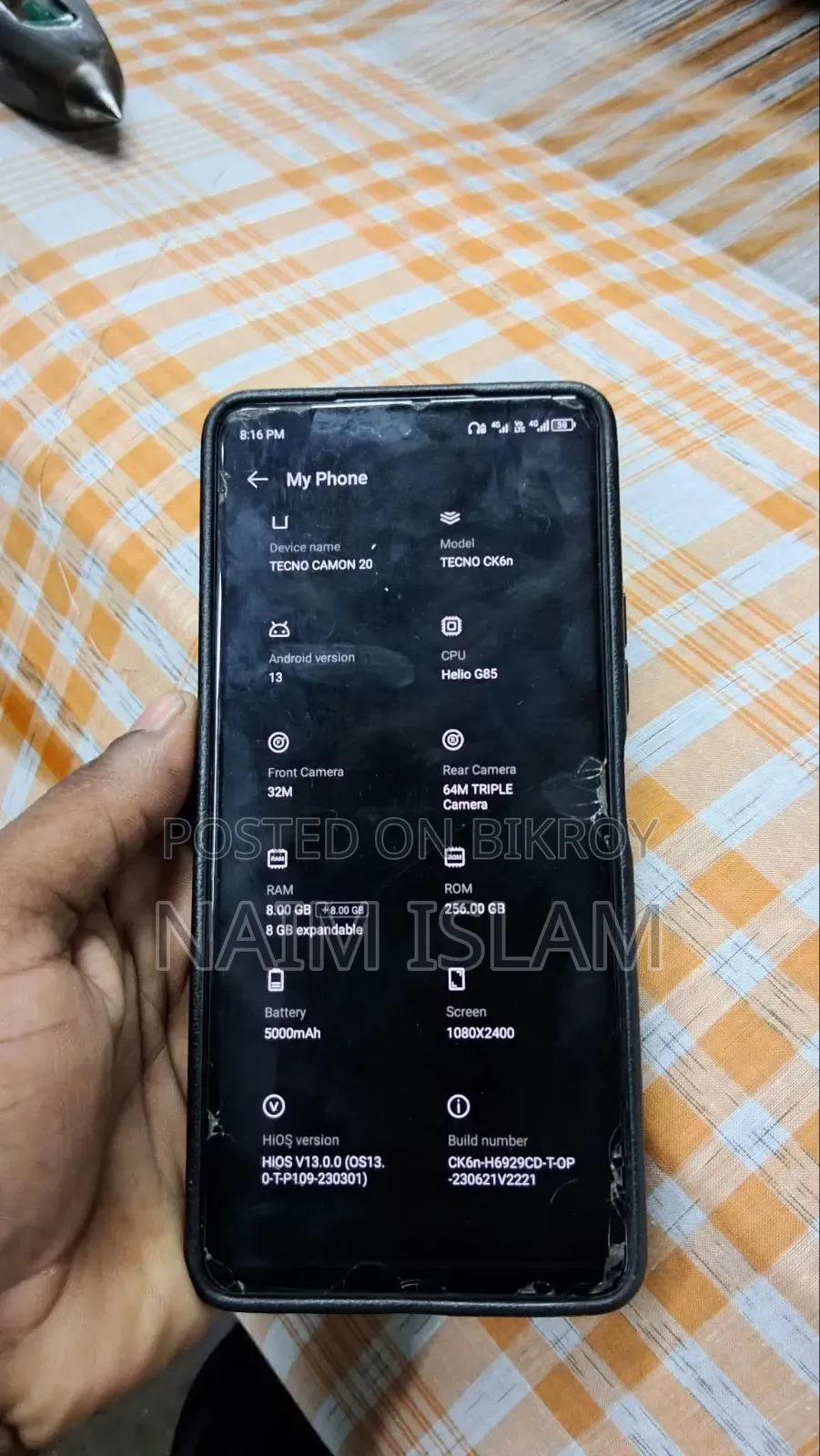 Tecno Camon 20 256 GB Black