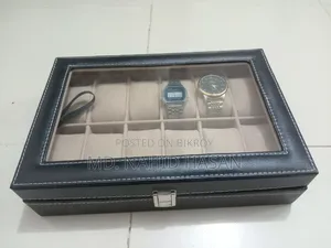 Premium PU Leather 12 Slot Watch Storage Box and Display Case