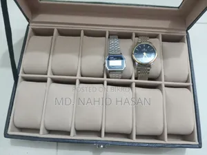 Premium PU Leather 12 Slot Watch Storage Box and Display Case
