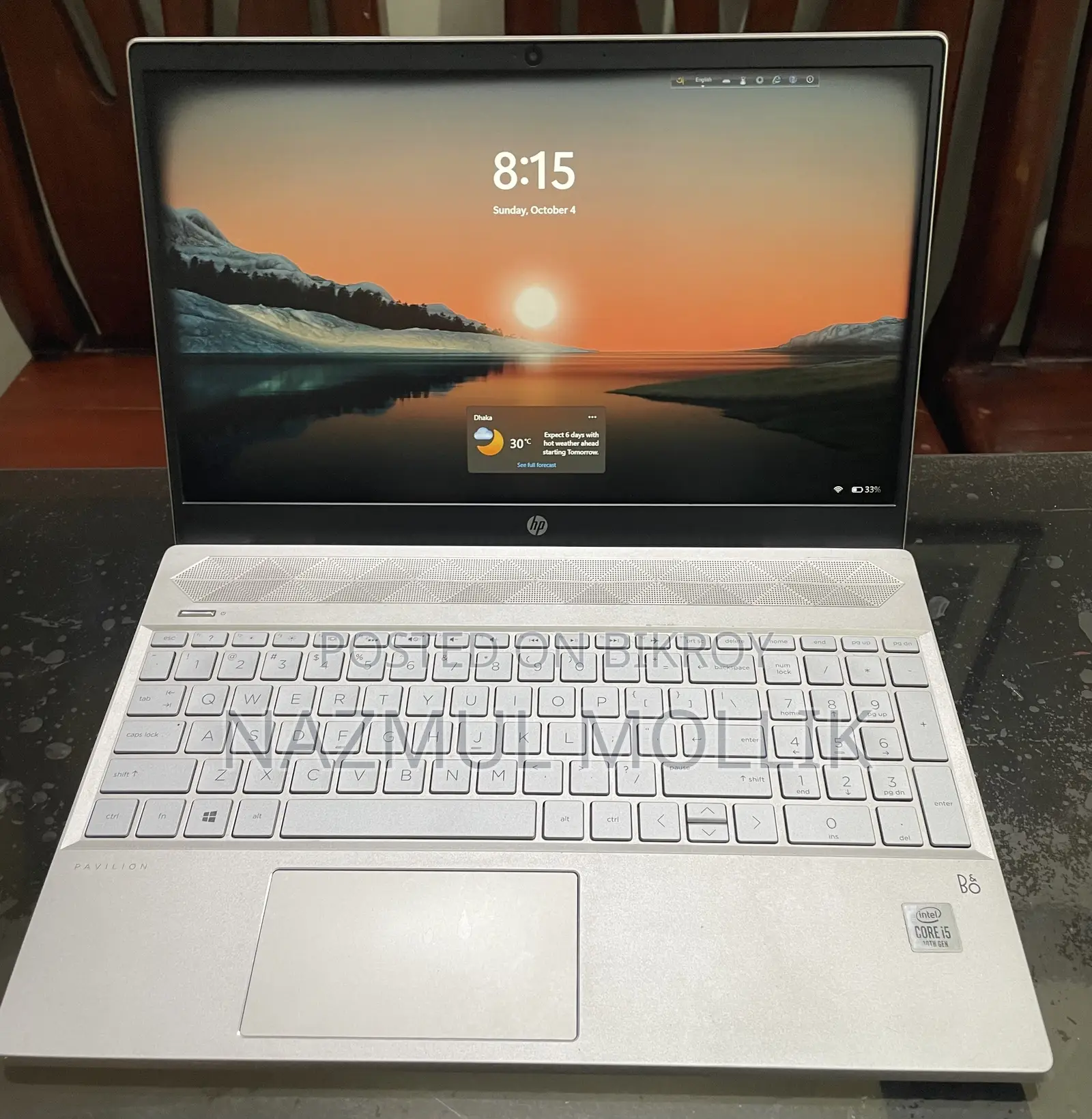 ল্যাপটপ HP Pavilion 15 8GB ইন্টেল কোর i5 SSD 256GB