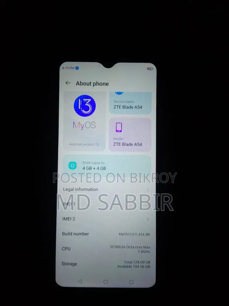 ZTE Blade A54 128 GB Blue