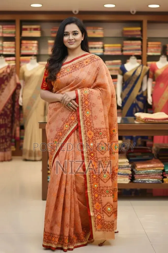 Premium Silk Boutique Skin Print Shari