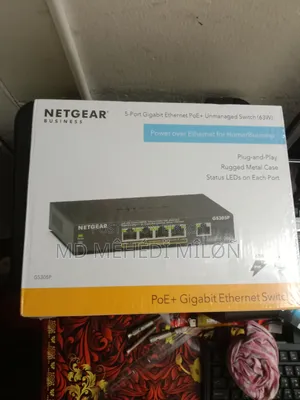 NetGear GS305P 5-Port Gigabit Ethernet PoE+ Unmanaged Switch (63W)