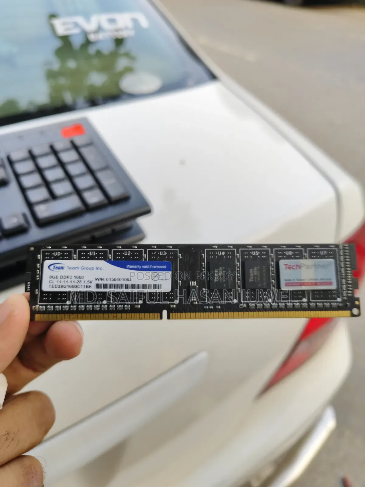 Team Elite 8GB Ram DDR3 1600