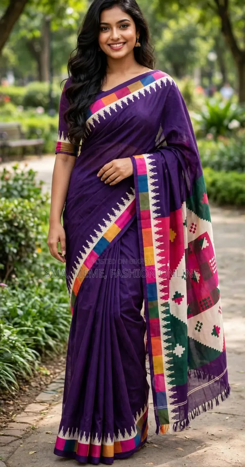 Chanderi Silk Saree With Blouse PCS
চান্দেরি সিল্ক শাড়ি