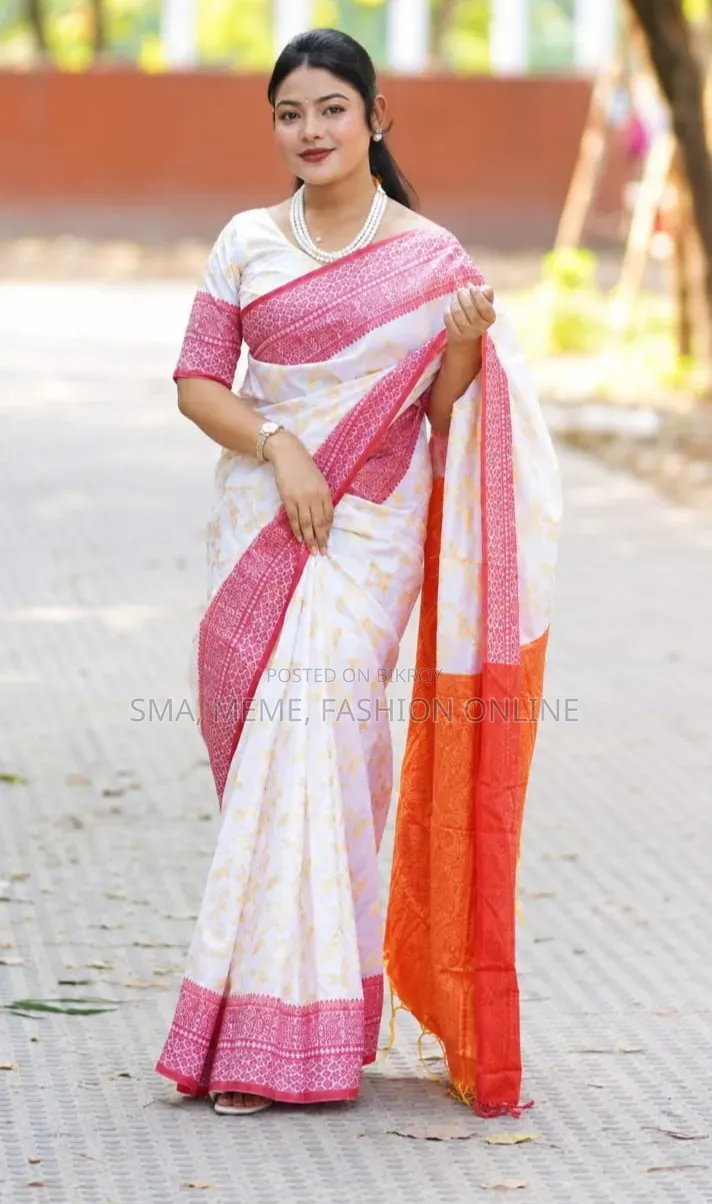 Kashmiri Katan Saree With Blouse Piece