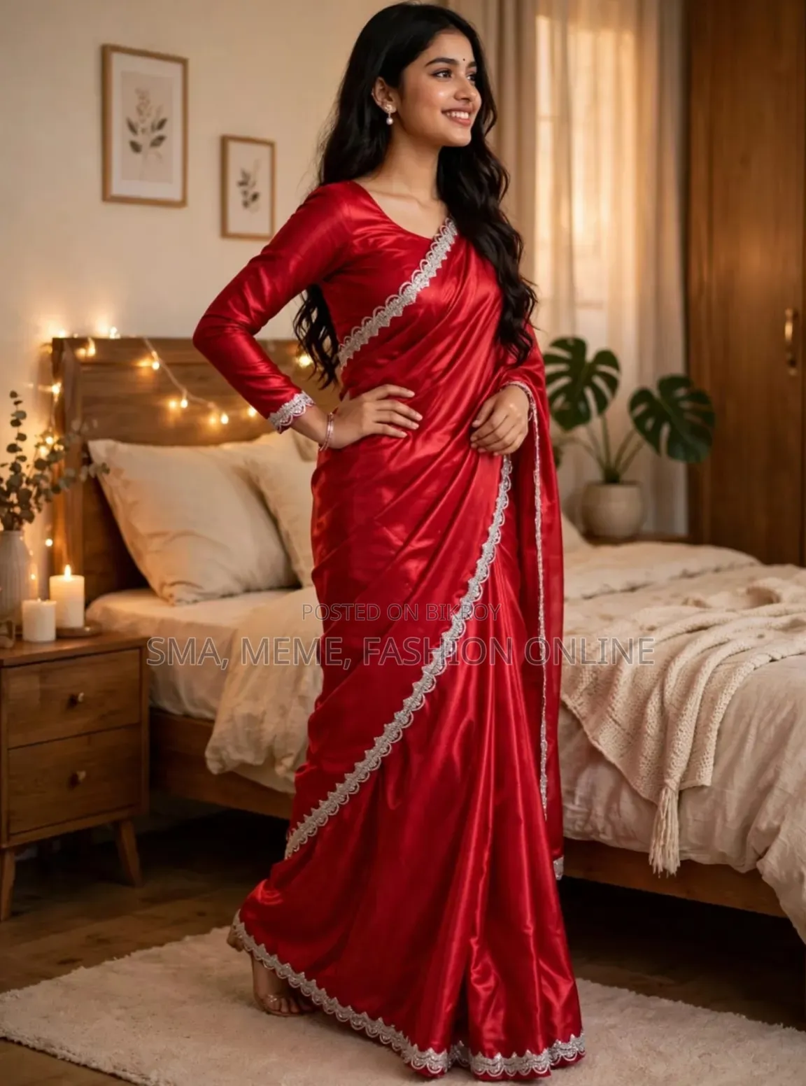 Indian Tuba Lama Silk Saree