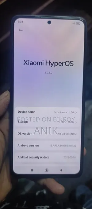 Xiaomi Redmi Note 14 4G ১২৮ জিবি কালো