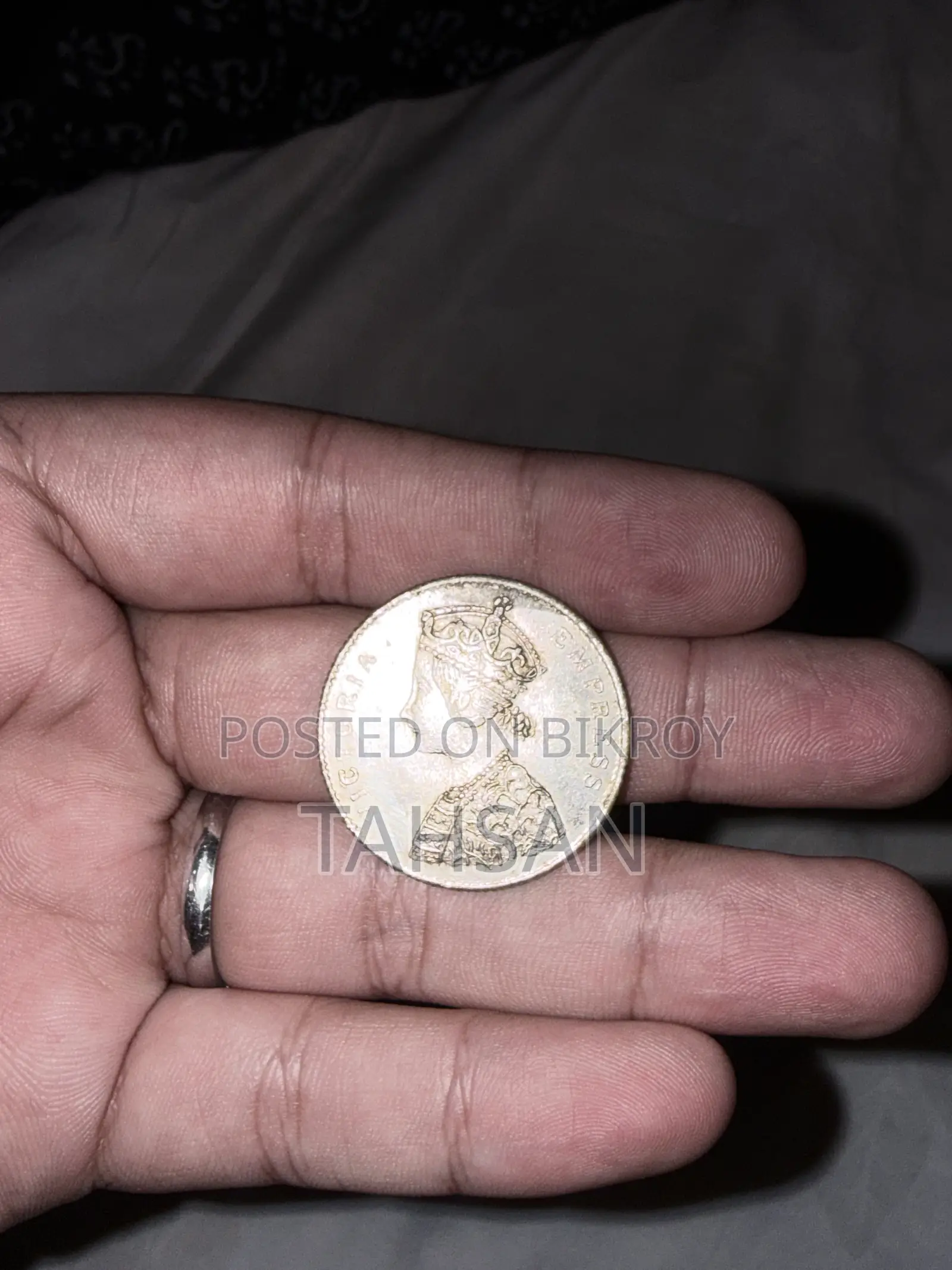 1879 British India 1 Rupee Silver Coin will be sold