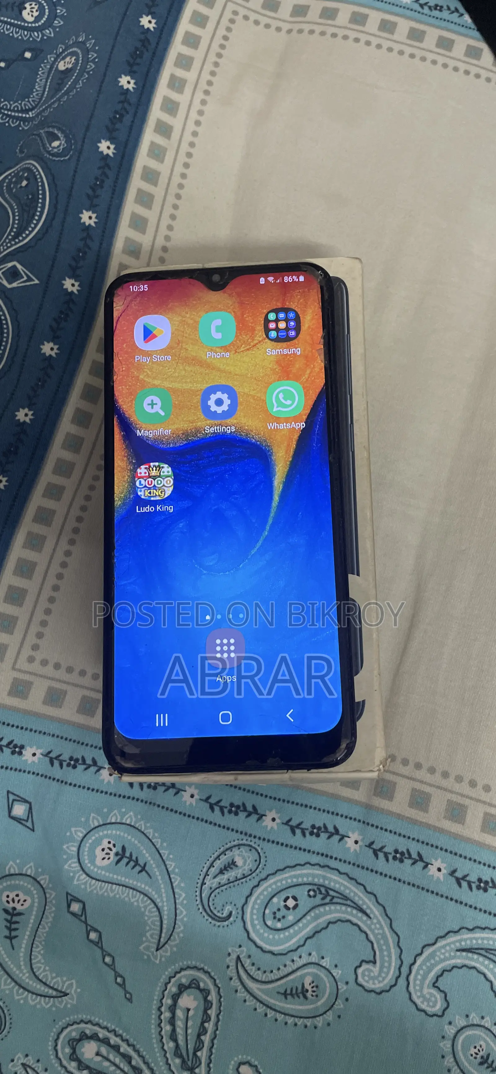 স্যামসাং গ্যালাক্সি এ২০ ৩২ জিবি নীল