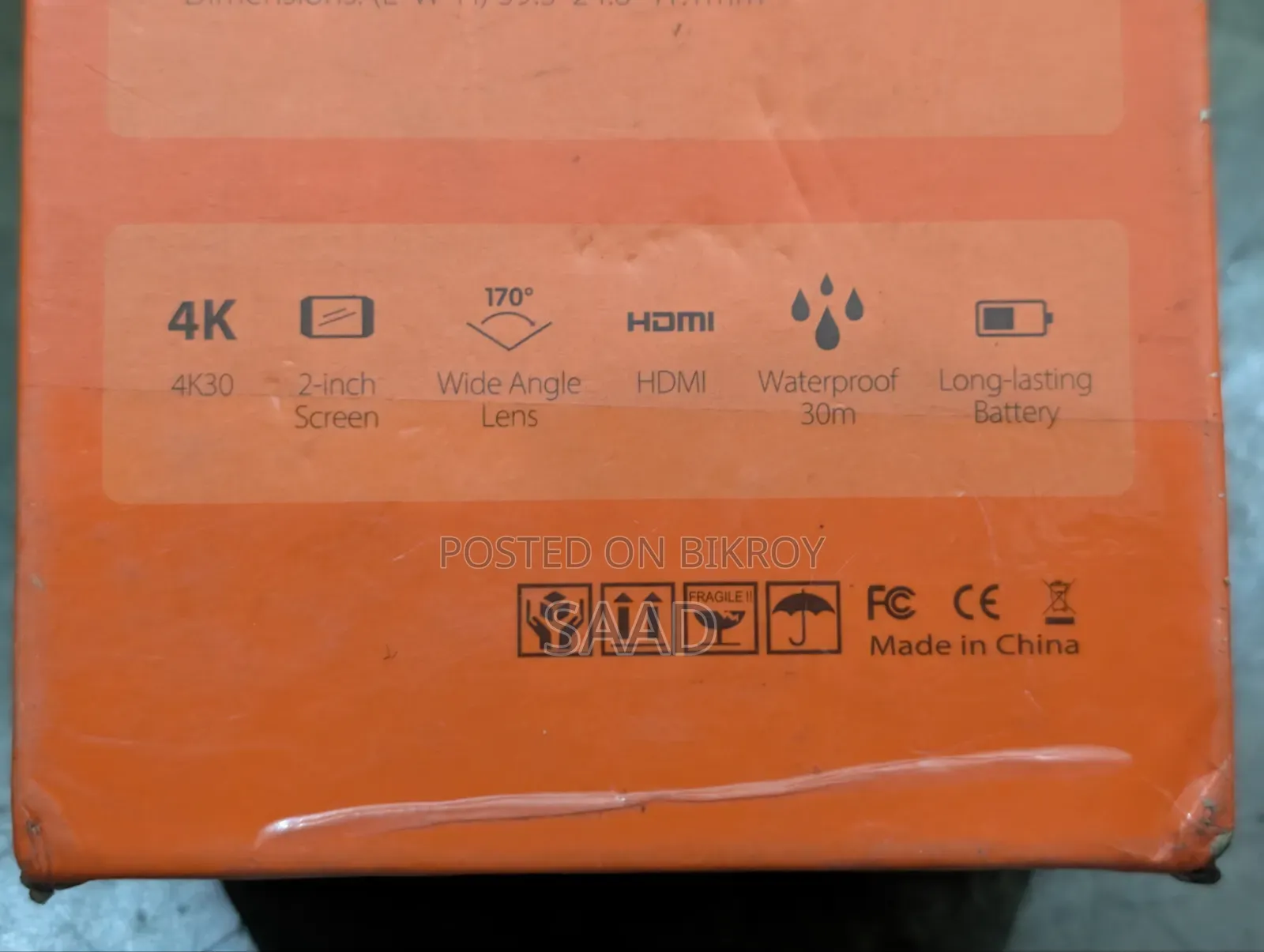 Action Camera 4k Original USA Imported with 2 batteries