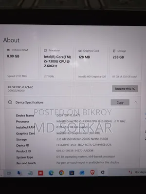 Laptop Lenovo ThinkPad T490s 8GB Intel Core i5 HDD+SSD 256GB