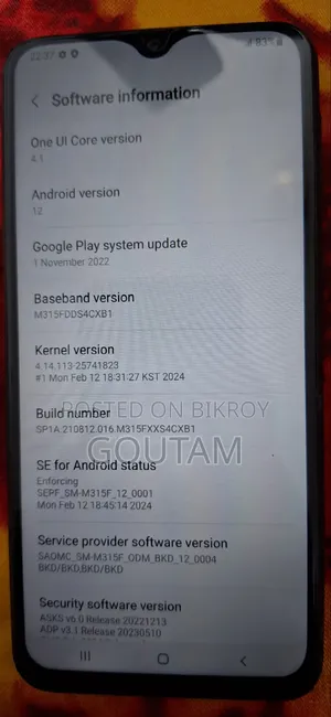 স্যামসাং গ্যালাক্সি এম৩১ ১২৮ জিবি ব্লু