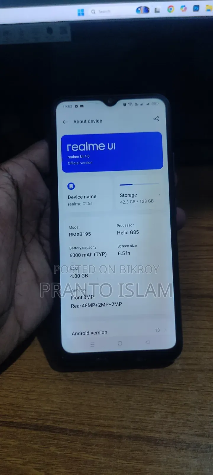 Realme C25s 128 GB Gray