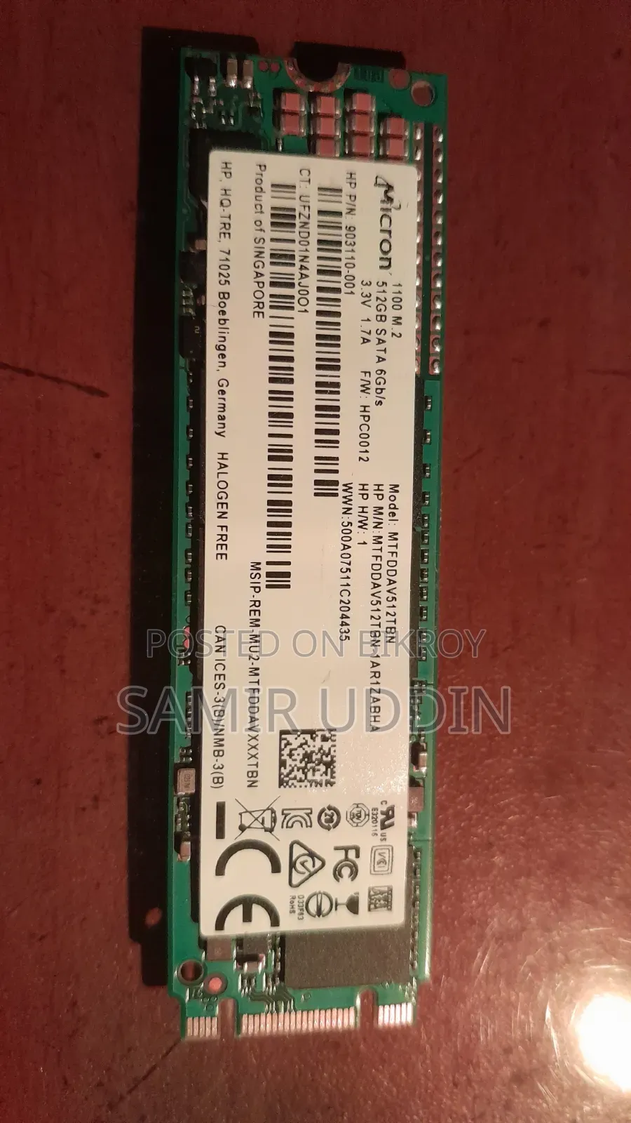 Micron 512gb 1100 M.2 Sata SSD