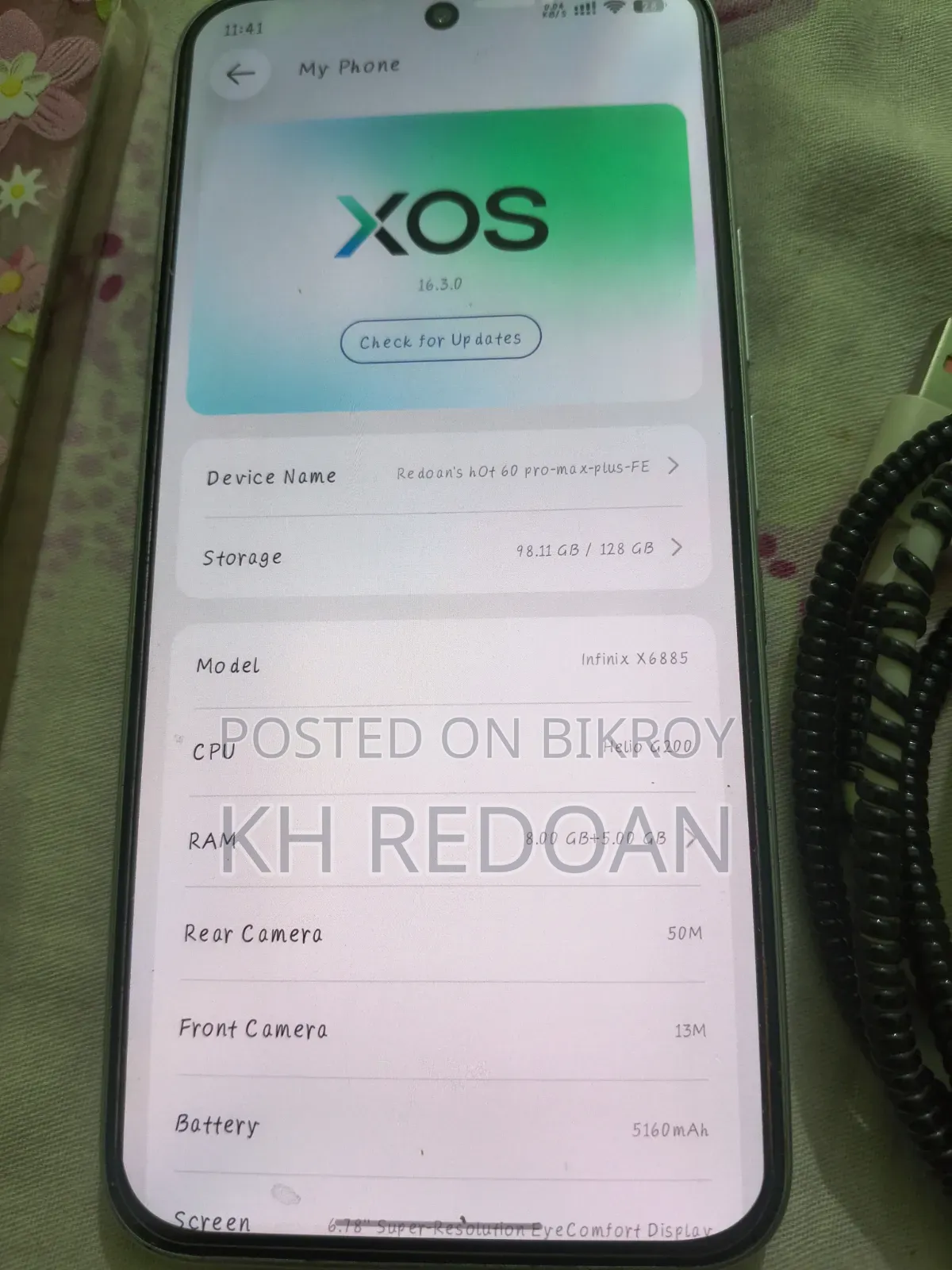 Infinix Hot 60 Pro 128 GB Gray