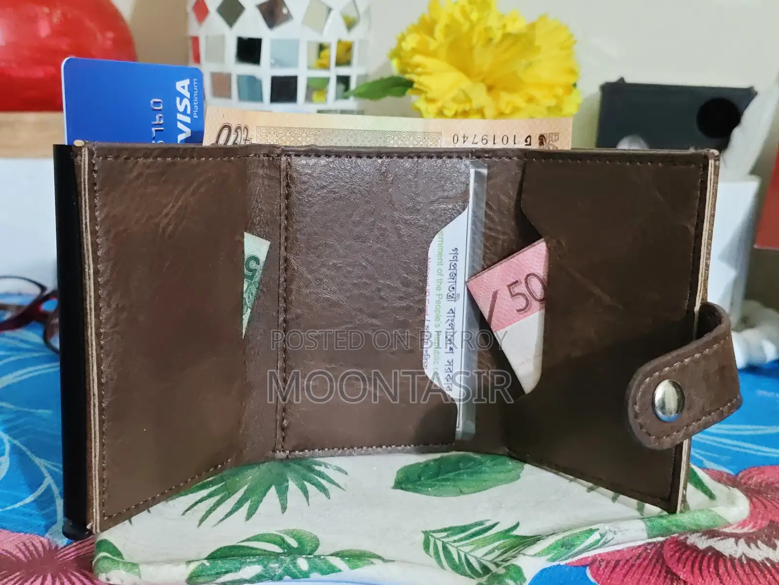 New Men's Rfid Multi-Card Slot Anti-Magnetic Buckle Card Holder Wallet