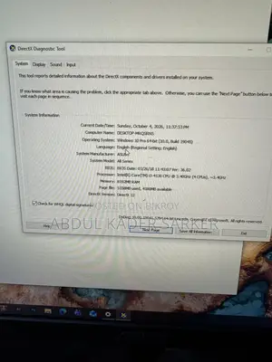 Desktop Computer Asus 8GB Intel Core i3 SSD 128GB