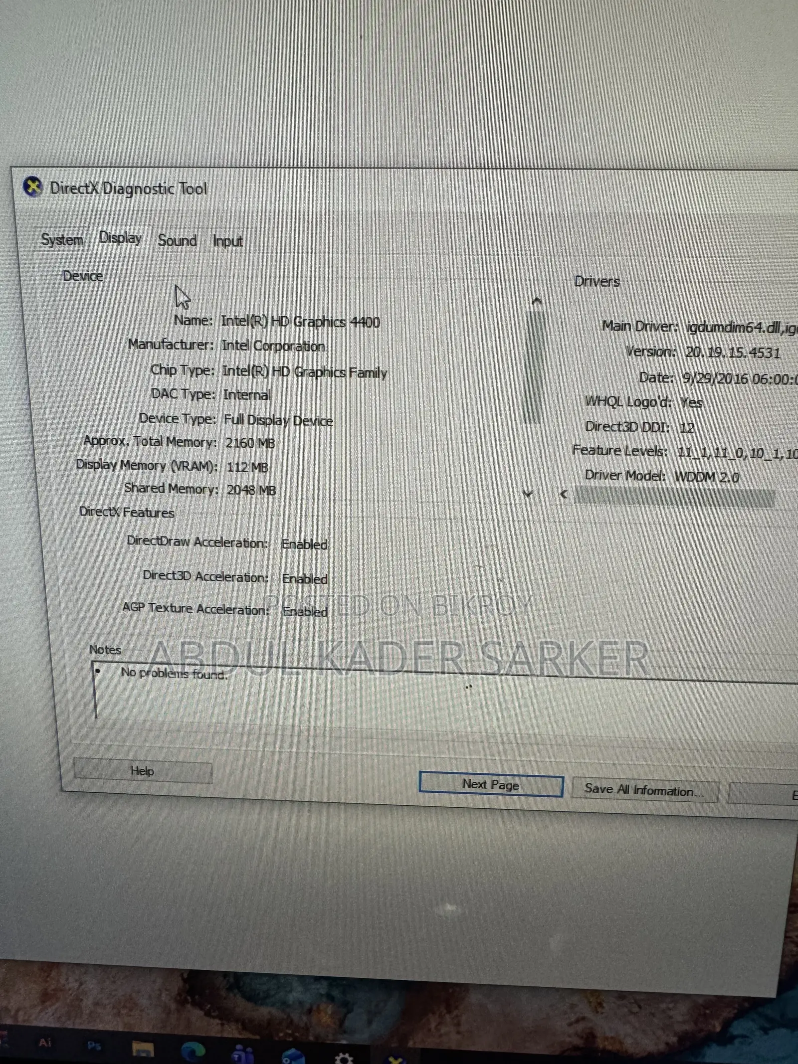 Desktop Computer Asus 8GB Intel Core i3 SSD 128GB