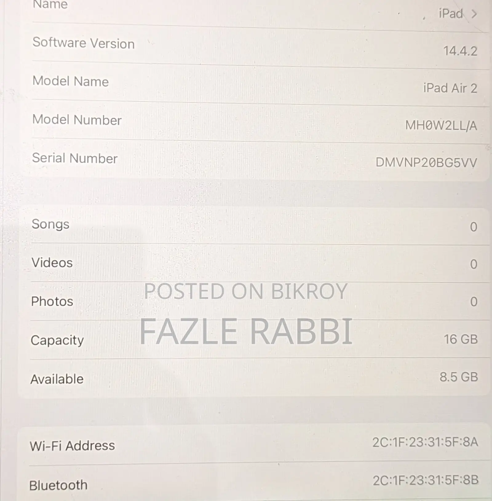 Apple iPad Air 2 16 GB