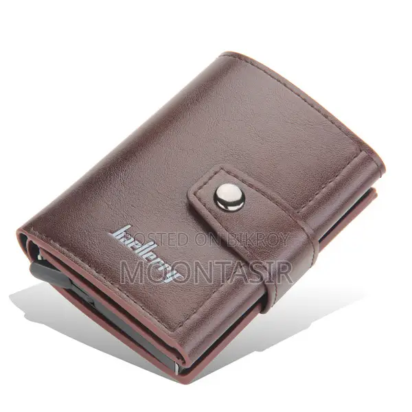 New Men's Rfid Multi-Card Slot Anti-Magnetic Buckle Card Holder Wallet