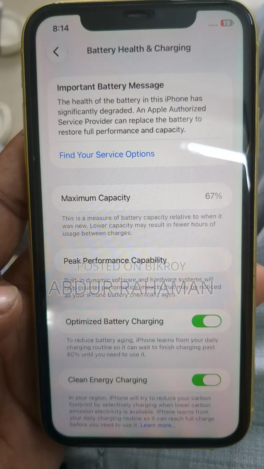 Apple iPhone 11 64 GB Yellow