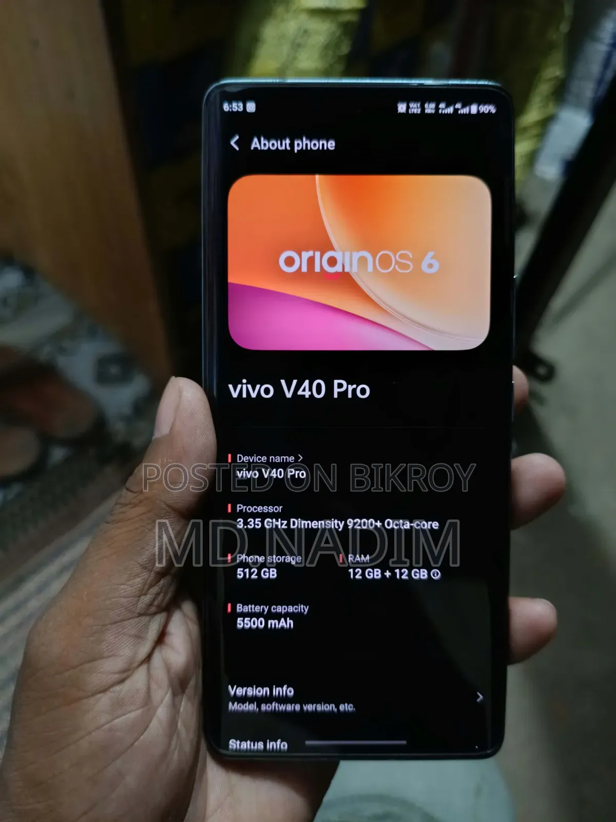 Vivo V40 Pro 512 GB Blue