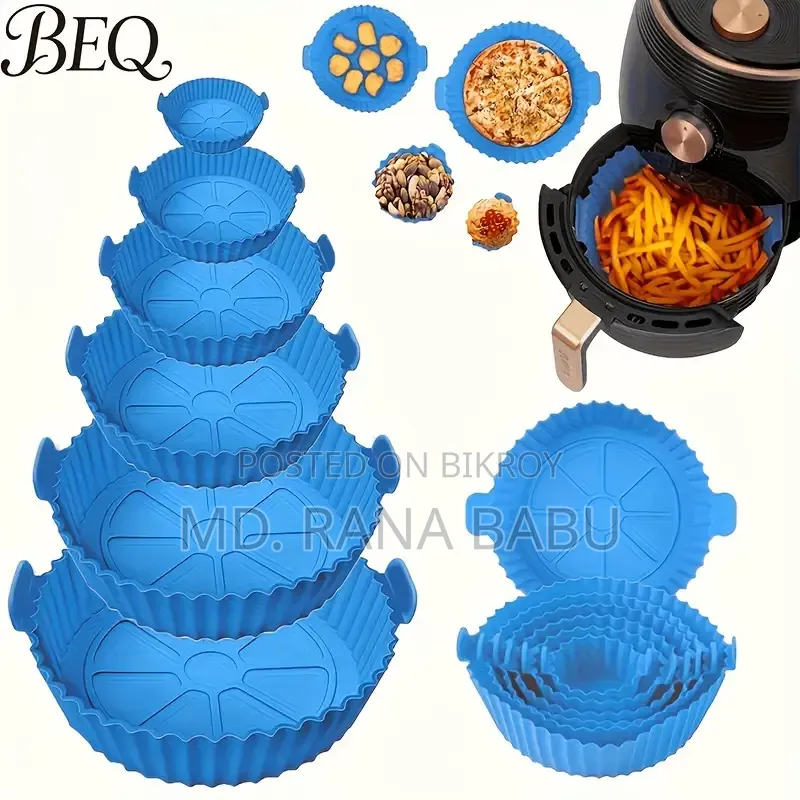 6pcs Silicone Air Fryer Oven Mat Set Food Grade Mold