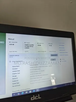ল্যাপটপ ৮জিবি ইন্টেল কোর আই৩ এসএসডি ১২৮জিবি