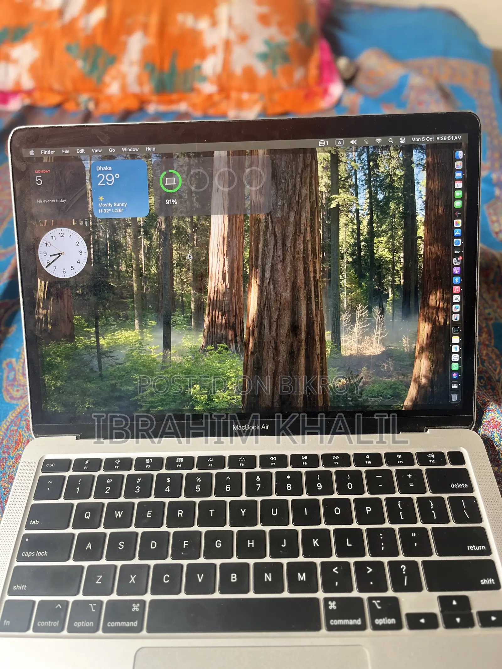 Laptop Apple MacBook Air 2020 M1 8GB Intel Core i3 SSD 256GB