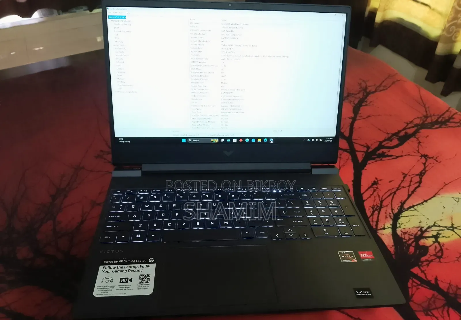 Laptop HP 15 16GB AMD Ryzen 5 HDD+SSD 500GB