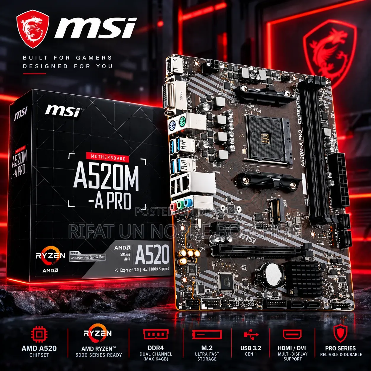 MSI A520m-a Pro AMD AM4 Micro-Atx Motherboard for Sell