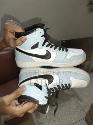 University Blue High Neck Jordan 1 Sneaker for Sell