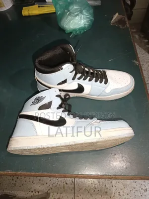 University Blue High Neck Jordan 1 Sneaker for Sell