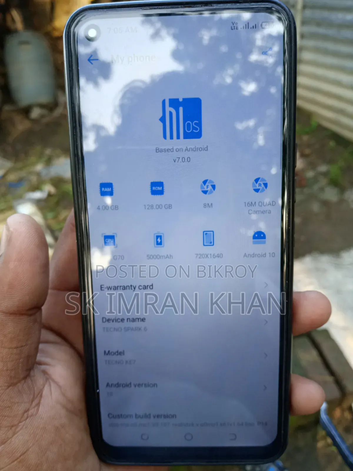 Tecno Spark 6 Air 64 GB Blue