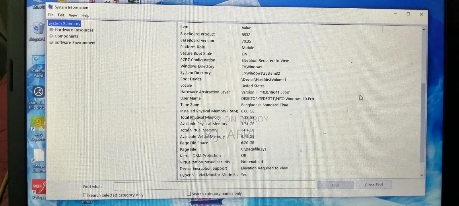 Laptop HP 250 G7 8GB Intel Core i5 HDD+SSD 500GB