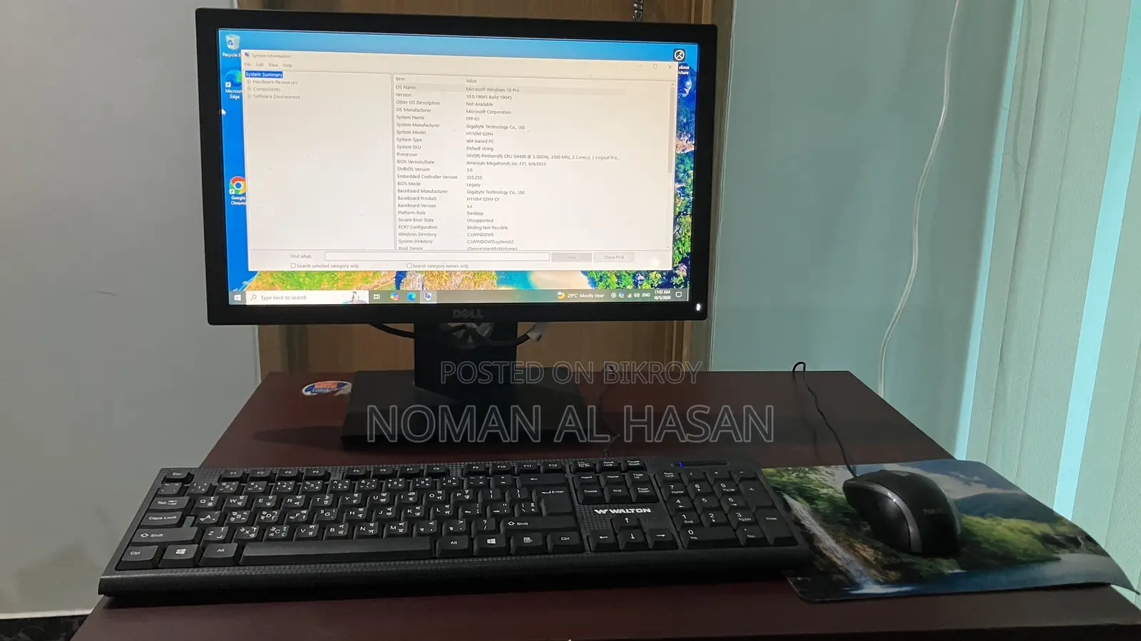 Desktop Computer 4GB Intel Pentium SSD 128GB
