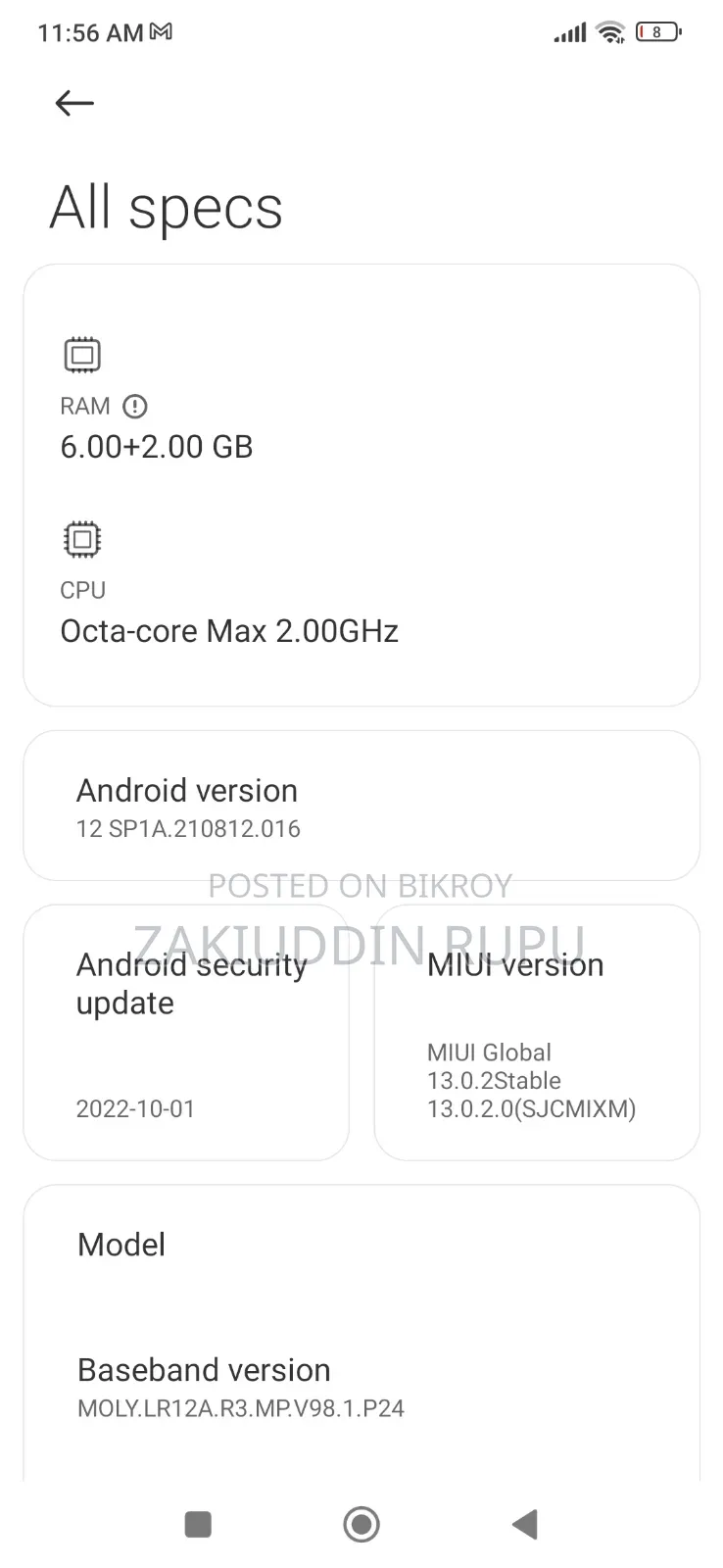 Xiaomi Redmi 9 128 GB Black