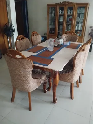 মার্বেল ডাইনিং টেবিল ৬ চেয়ারসহ