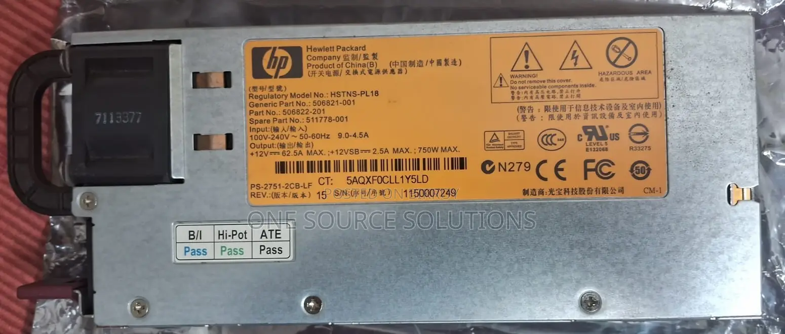 HP 750 Watt Power Supply