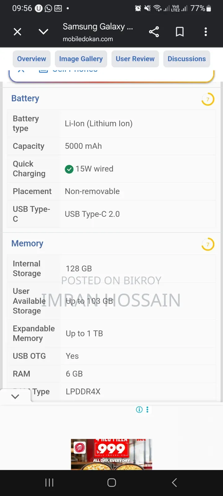 Samsung Galaxy A32 5G 128 GB Blue
