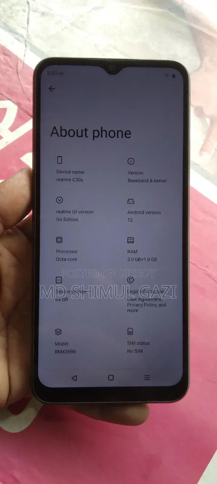 রিয়েলমি সি৩০এস ৬৪ জিবি গ্রে