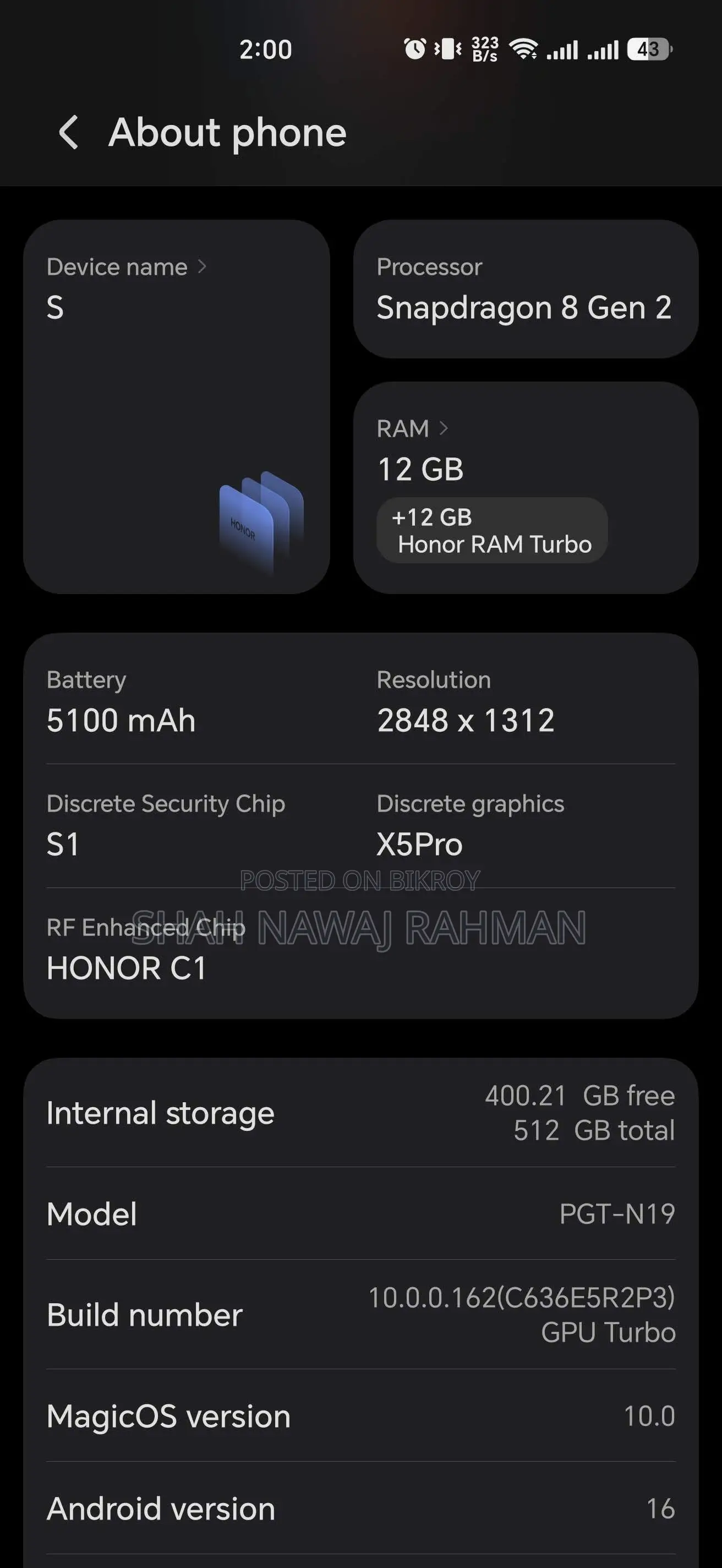 Honor Magic5 Pro 512 GB Green