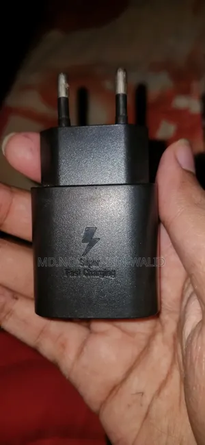 অরিজিনাল স্যামসাং অ্যাডাপ্টার এবং ক্যাবল।
