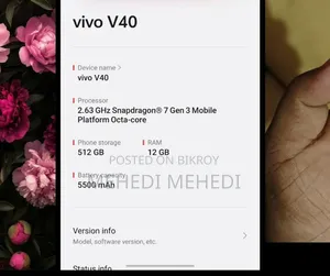 Vivo V40 5G 512 GB Purple