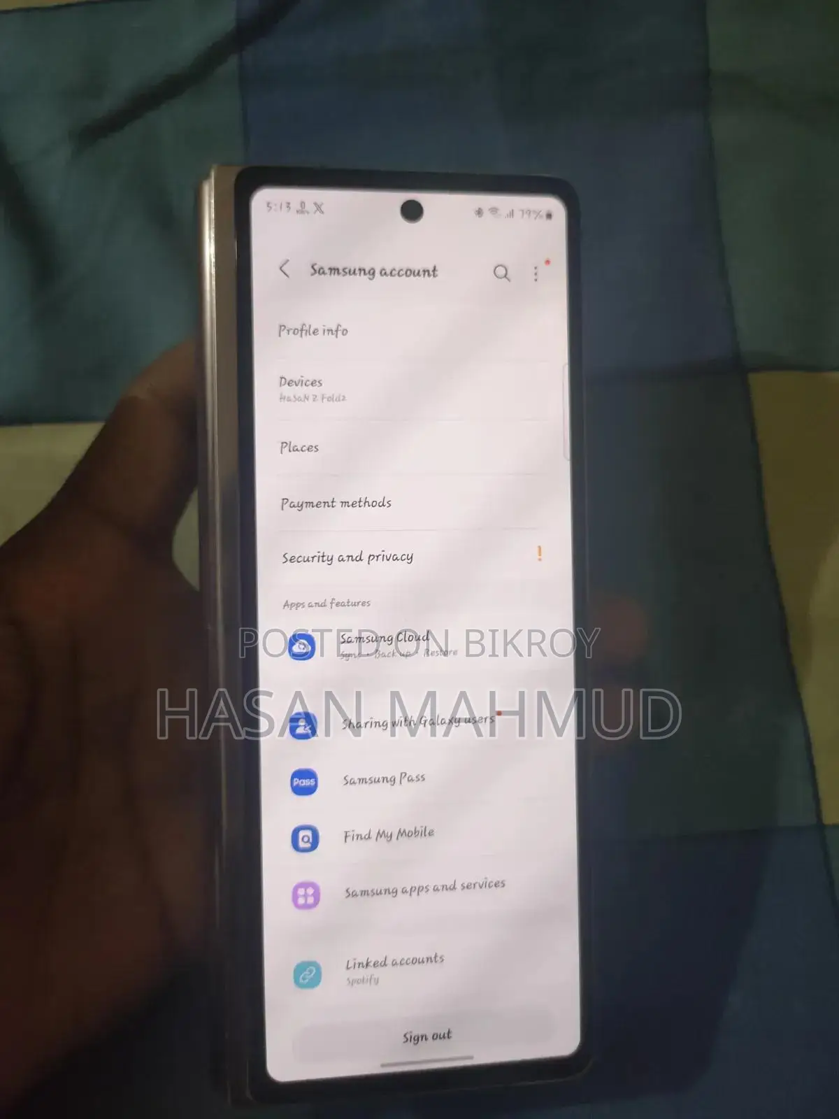 Samsung Galaxy Z Fold 2 256 GB Pink