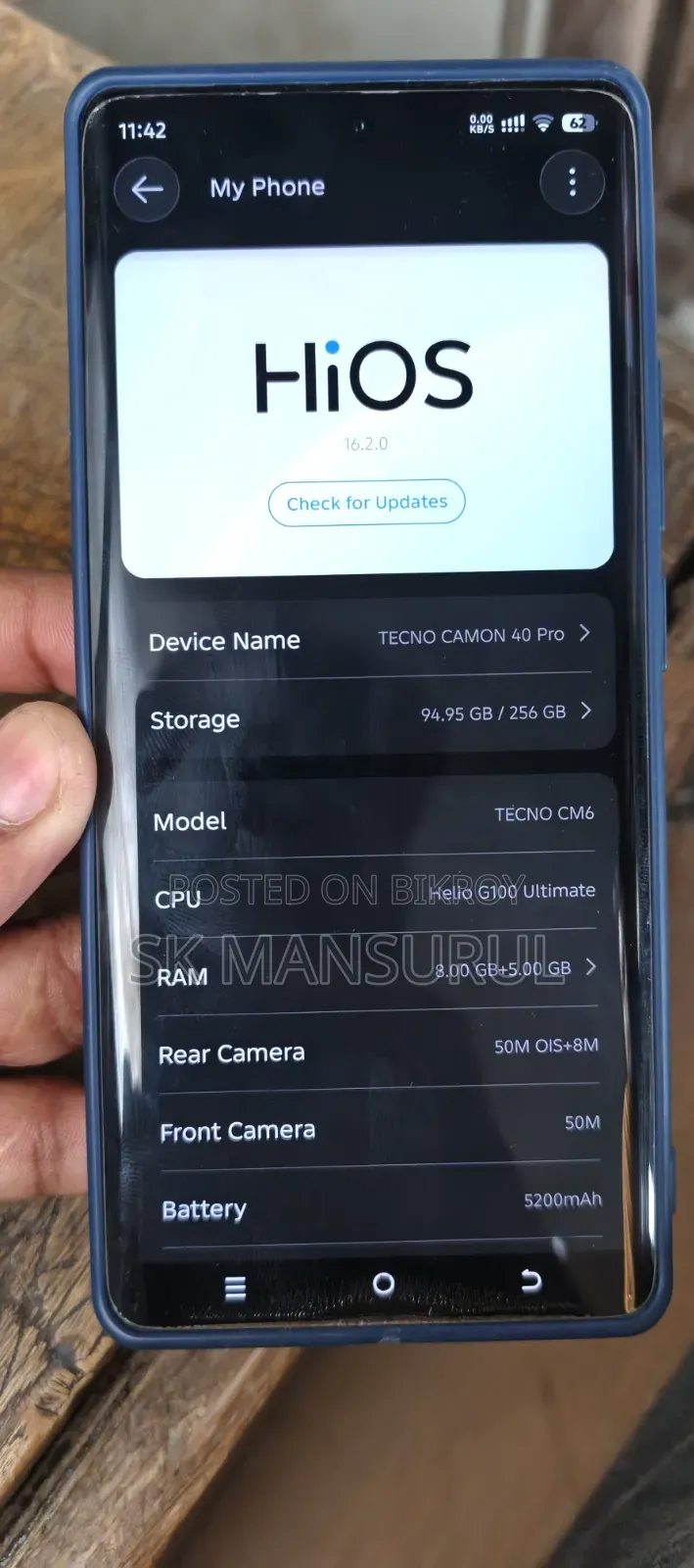 Tecno Camon 40 Pro 4G 256 GB Black