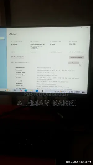 ডেস্কটপ কম্পিউটার গিগাবাইট ৪জিবি ইন্টেল কোর আই৩ এইচডিডি+এসএসডি ৫০০জিবি