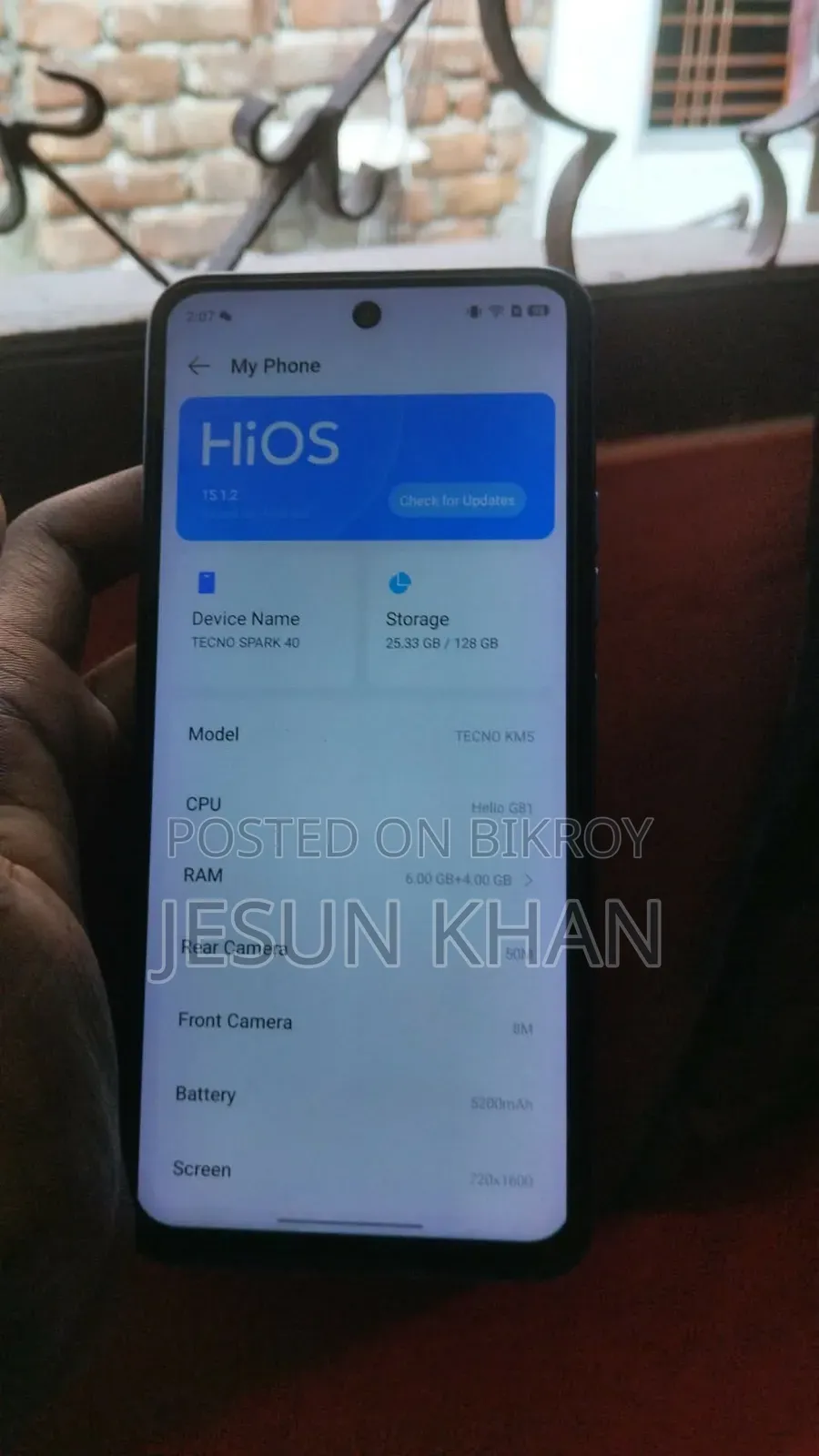 নতুন টেকনো স্পার্ক ৪০ ১২৮ জিবি নীল