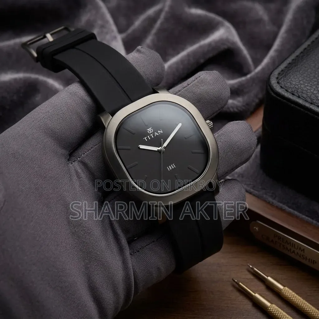 Titan Edge Luxury Watch With Magnetic Lock